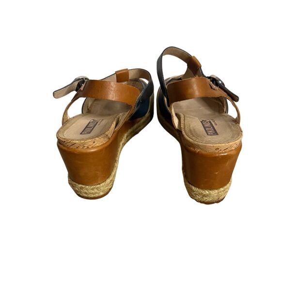 Pikolinos Women's Mojacar Leather Wedge Espadrille Sandals Multicolor Size 39 - Picture 4 of 7